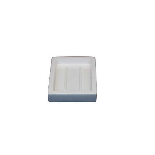 Pacifica Collection  Poly Resin Soap Dish, White